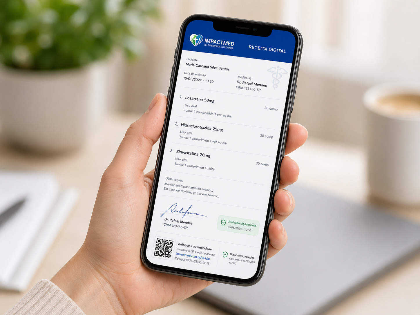 Receita digital com validade legal